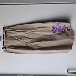 Vintage 2026 Y2K Embroidered Dragon Midi Skirt